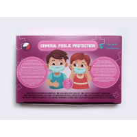 Rouška třívrstvá/obličejová maska s gumičkou dětská růžová GPP 25ks